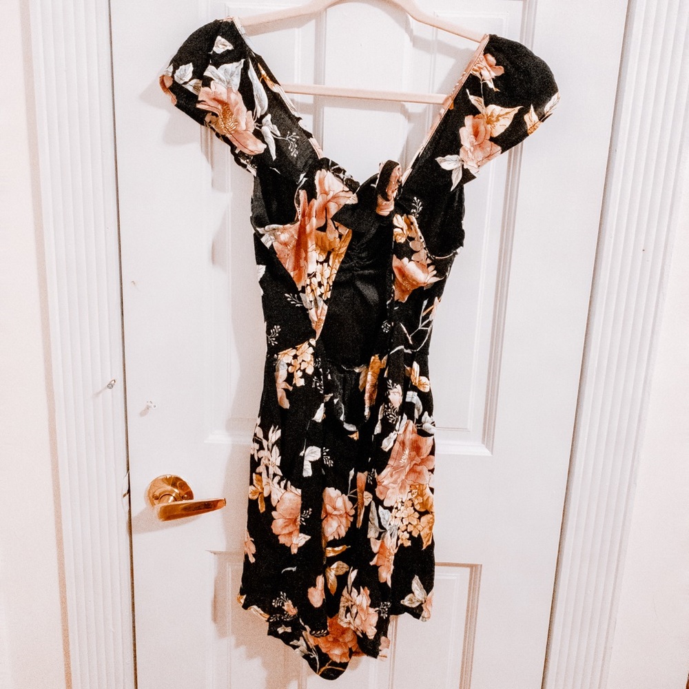 Black Backless Romper